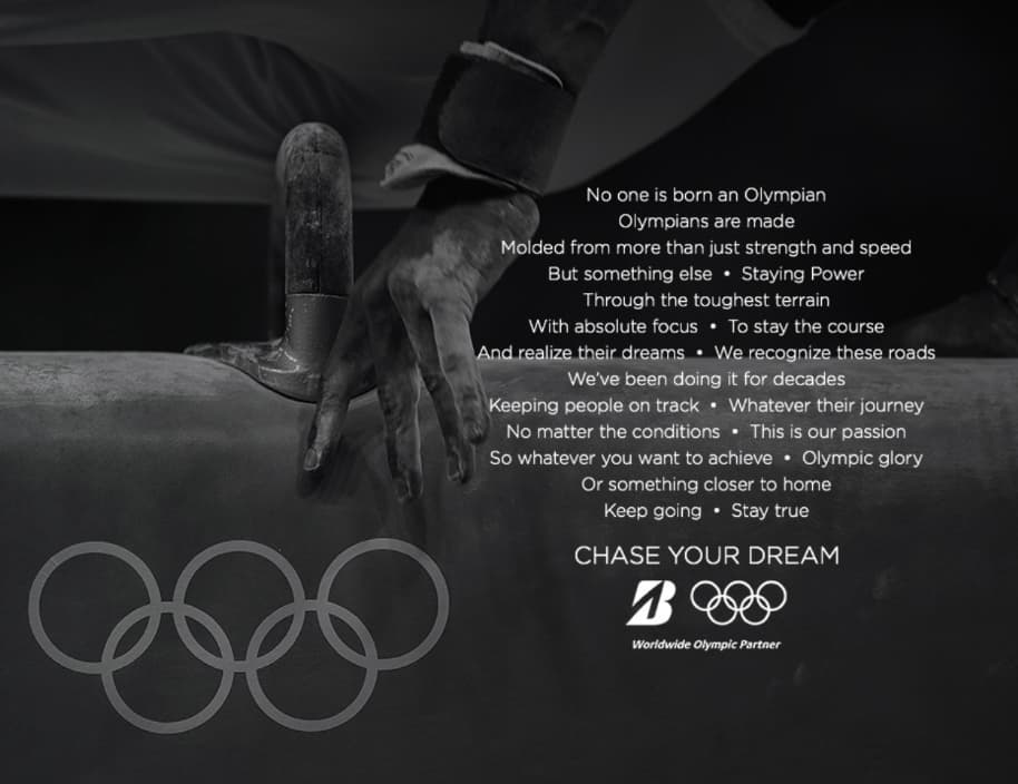 bridgestone olympic marketing campaign